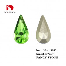 DZ 3103 14*9mm drop shape crystal fancy stone for nail art